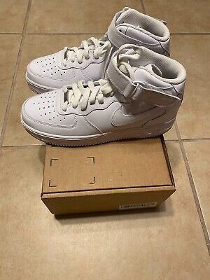 Nike Air Force 1 All White Mid Cw2289 111 Tripple White Mens size 9