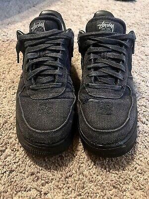 Size 10.5 - Nike Air Force 1 Low Stussy Black