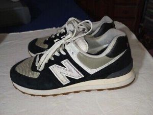 Size 8.5 D - New Balance 574 Black Suede