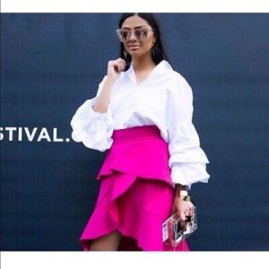 eliraz&sivan  brands zara NWT ZARA Button Down with Frilled Ruffle Sleeves XS