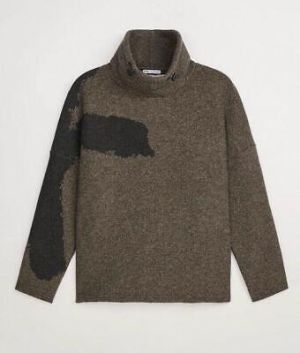 eliraz&sivan  brands zara Zara Men’s Brown Wool Jumper With A Long Neck
