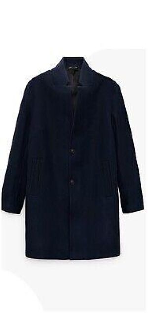 eliraz&sivan  brands zara Size small Brand New Zara Black Wool Coat with Convertible Lapel Collar for Men