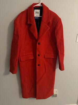 eliraz&sivan  brands zara NEW Zara Ader Error UNISEX wool jacket coat orange topstitch oversized size M L