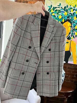 zara double breasted houndstooth blazer men size 48/ size 38 Awesome SLIM FIT