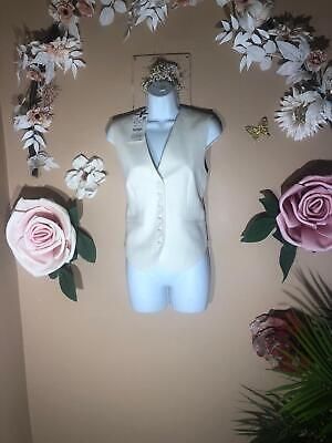 Zara cream cooked Vest with adjustable back