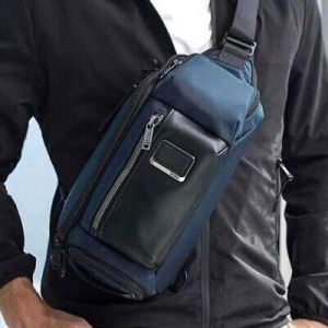 TUMI Kelly Sling Body Bag Nylon Leather Black Navy 2 Colors Outlet