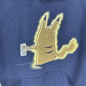 Vintage Pokemon Pikachu Sweatshirt Hoodie Adult Pokémon Medium Electrical Outlet