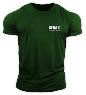 Men's short sleeved T-Shirt green Bebak In The Gym NEW Medium SALE outlet price
