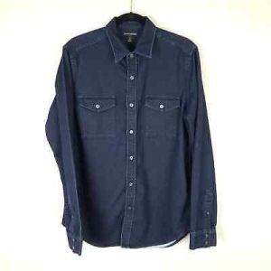 eliraz&sivan  brands outlet מותגים  Banana Republic Outlet Mens Denim Button Shirt Shacket Long Sleeve Medium