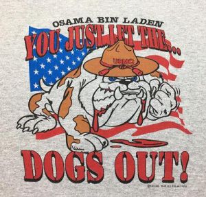 VTG Marines Shirt USMC 9/11 Osama Bin Laden Let The Dogs Out 🇺🇸 VERY RARE XL