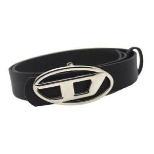 New Leather D Belt Diesel Jeans Metal Buckle Waist Belts Men Women Black Pants