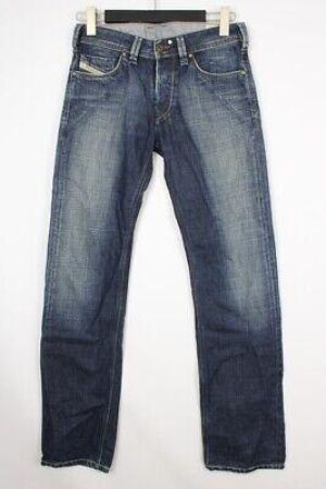 eliraz&sivan  brands DIESEL DIESEL YARIK WASH 0087J Blue Denim Zipper Pockets Embroidered Jeans Size W28 L32