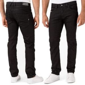 eliraz&sivan  brands DIESEL Diesel Belther-R Jeans Mens Slim-Tapered Fit Pants Stretch Skinny Used Black-