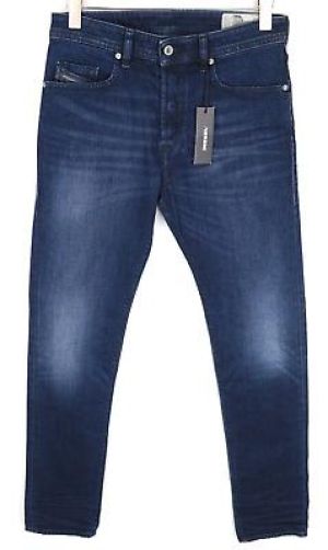 eliraz&sivan  brands DIESEL DIESEL Buster 084VG Men Jeans W30/L32 Slim Tapered Fit Wash Blue Cotton Stretch