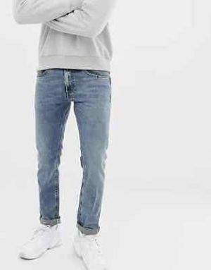 eliraz&sivan  brands DIESEL DIESEL Thommer 084UX Men Jeans W28/L30 Slim-Skinny Stained Zip-Fly Stone Washed+