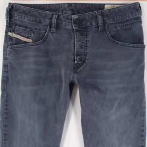 eliraz&sivan  brands DIESEL Mens Diesel D-BAZER Regular Tapered Spandex Grey Jeans W32 L34-