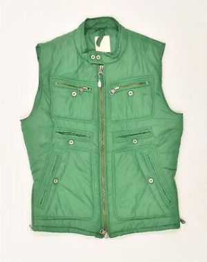 eliraz&sivan  brands DIESEL DIESEL Mens Utility Gilet UK 40 Large Green Nylon AM02