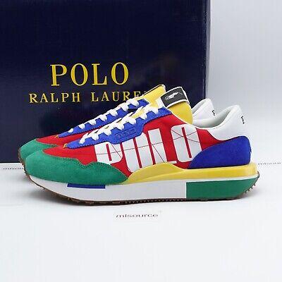 eliraz&sivan  brands נעלי גברים ממותגים  Size 10.5 Men's Polo Ralph Lauren Train 89 Sneakers 809913324002 Royal/Green