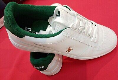 eliraz&sivan  brands נעלי גברים ממותגים  Size 9 EU43 POLO RALPH LAUREN Green  White  Trainers  81% Leather