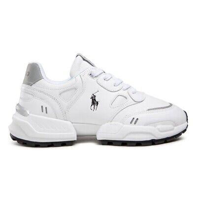 eliraz&sivan  brands נעלי גברים ממותגים  POLO RALPH LAURENJOGGER LEATHER-PANELED SNEAKER (US 8/ UK 7/ EU 41)