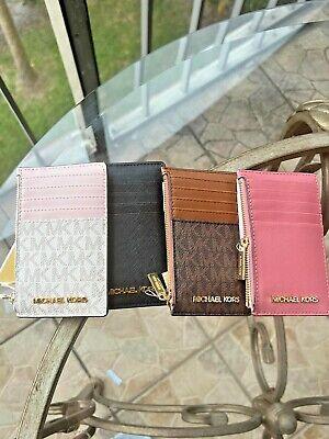 eliraz&sivan  brands מותגי אופנה נשים  MICHAEL KORS JET SET TRAVEL TOP ZIP CREDIT CARD CASE ID HOLDER WALLET COIN POUCH