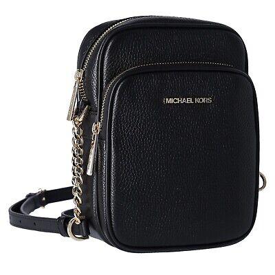 eliraz&sivan  brands מותגי אופנה נשים  Michael Kors Jet Set Flight Bag North South Crossbody Black Pebbled Leather Gold