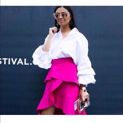 eliraz&sivan  brands zara NWT ZARA Button Down with Frilled Ruffle Sleeves XS