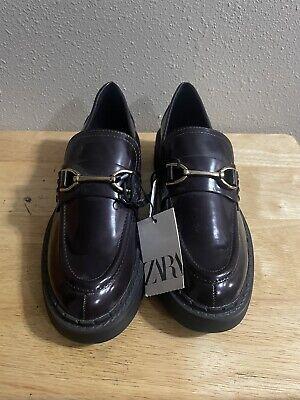 eliraz&sivan  brands zara ZARA Dark Brown Chunky Loafers Women’s Size 8 NWT