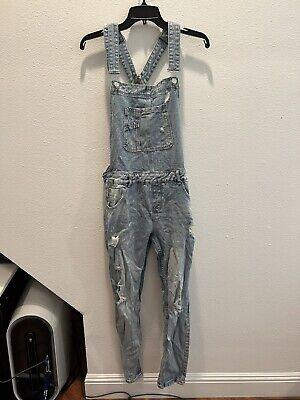 eliraz&sivan  brands zara ZARA DENIM VINTAGE OVERALLS Size S Small Premium Wash Jump Suit Pants Long B4