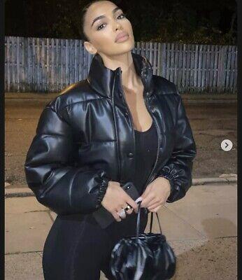 eliraz&sivan  brands zara Zara Man Black faux leather puffer jacket size XL