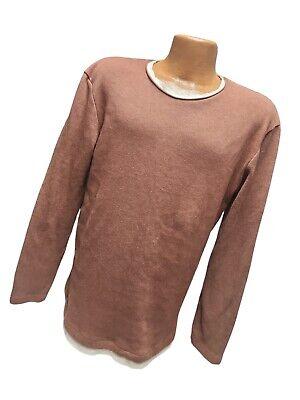 eliraz&sivan  brands zara Zara Man Womens Pullover Sweater Knitted Crew Neck Long Sleeve Brown Size Large