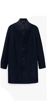 eliraz&sivan  brands zara Size small Brand New Zara Black Wool Coat with Convertible Lapel Collar for Men