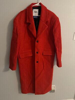 eliraz&sivan  brands zara NEW Zara Ader Error UNISEX wool jacket coat orange topstitch oversized size M L