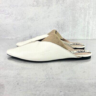 eliraz&sivan  brands zara Zara Women's 6.5 US/ 37 EU Shoes White Pointed Toe Mules Flats