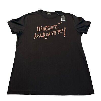 eliraz&sivan  brands DIESEL Diesel Industry Men’s Logo SS T-Shirt (Black) Size Large - NEW