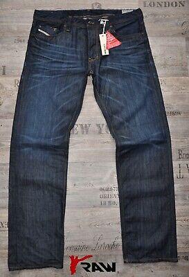 eliraz&sivan  brands DIESEL DIESEL LARKEE 0806W W38 L34 STRAIGHT NEW MAN / MENS JEANS DARK BLUE WHISKER 38L